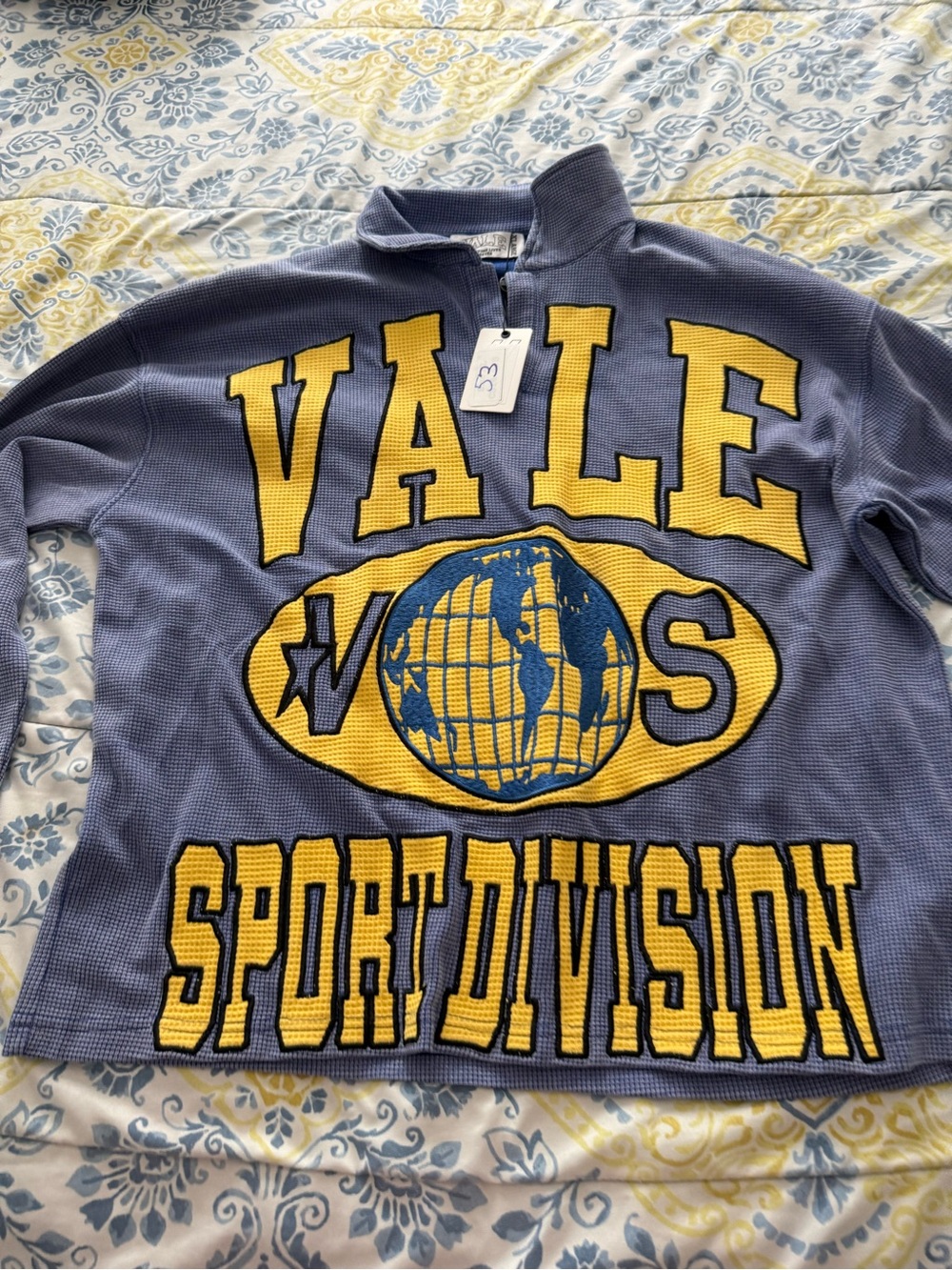 VALE Sport Division Graphic Pullover - Men’s Blue & Yellow
